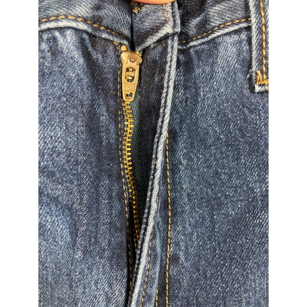 Lands' End Jeans Mens 37x27 Blue Straight Traditional Fit Elastic Stretch‎ Waist